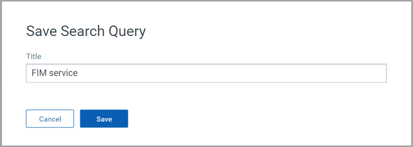 Title for Search Query Option